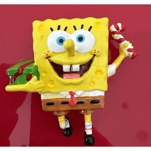 SpongeBob Ornament 2002 Kurt Adler Viacom 3.5" Gift Candy Cane Ornament